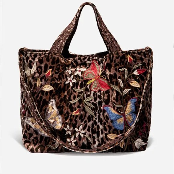 Johnny Was Penelope Velvet Bolero Leopard Embroidery Brown Jacket Shirt XL NEW - Picture 11 of 11